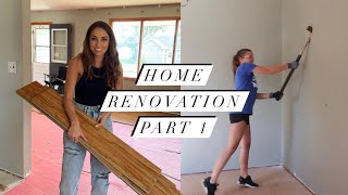 Completely Demolishing My First Home! Renovation video part 1, Huge Transformation.