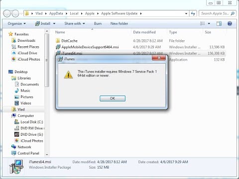 iTunes installer requires windows 7 service pack 1 Problem Fixing || 100% official Checking iTunes installer requires windows 7 service pack 1 Problem Fixing || 100% official Checking