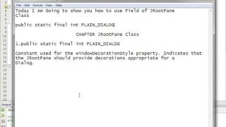 Java Programming Tutorial -JRootPane-5- public static final int PLAIN_DIALOG