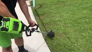 Greenworks 80V 16 inch Brushless String Trimmer Testing