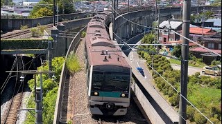 E233系2000番台ﾏﾄ3編成NN出場回送岡谷カーブ通過シーン