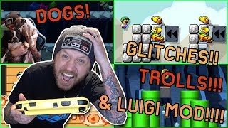 Mario Maker Glitches, Trolls, Dogs, Luigi Mod & More! | BTG
