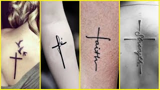 Simple \u0026 Cute Cross Tattoo Design Ideas For Girls 2025 | Lovely Cross Tattoos For Ladies 2025