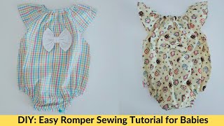 DIY: Easy Romper Sewing Tutorial for Babies/ Beginner's Sewing /Stylish Romper #babyromper