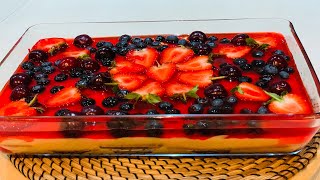 Firni recipe Afghan custard fruit jelly | Trifle recipe | fruit custard فرنى ميوه دار كسترد ترايفل