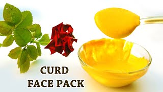 CURD FACE PACK FOR GLOWING SKIN | DAHI FACE PACK | CURD WHITENING FACE PACK | CURD HONEY FACE PACK