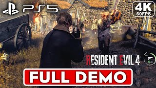 RESIDENT EVIL 4 REMAKE Gameplay Walkthrough Part 1 FULL DEMO [4K 60FPS PS5] - No Commentary