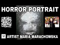 Spooky Masterpiece: Horror Portrait Canvas Painting By Maria Marachowska