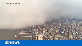 Giant snow squall swallows Manhattan
