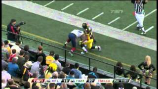 Jamel Richardson 30 yard reception in Hamilton - September 5, 2011