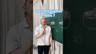 Ku Tý phiêu lưu ký #15 : Hai tô Phở giá bao nhiêu ? :)) #anhmoney #hocsinh #shorts vlog di hoc sinh