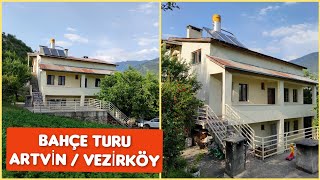 ARTVİN'DE BAHÇE TURU // KÖY EVİ BAHÇESİ //  EŞİMİN AİLESİNİN OTURDUĞU EV   VLOG 78