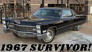 1967 Cadillac Coupe Deville 42k mile all original survivor!  Triple Black!  For Sale.