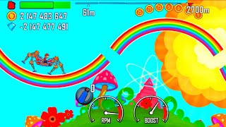 hill climb racing - carantula on rainbow 🌈 | android iOS gameplay  #379 Mrmai Gaming