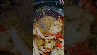 Garlic butter crab fry 🦀/കിടിലൻ സീ ഫുഡ് recipie / tasty / #food #seafood #ytshortsvideo #trending