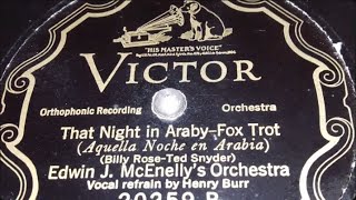 Edwin J. McEnelly's Orchestra - That Night In Araby (1926)