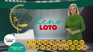 DIENOS LOTO 237 tiražas / KENOLOTO 13484 tiražas / JĖGA 8114 (2025 01 26)