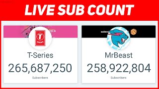 MRBEAST VS T-SERIES LIVE SUB COUNT: WHO WILL PREVAIL?