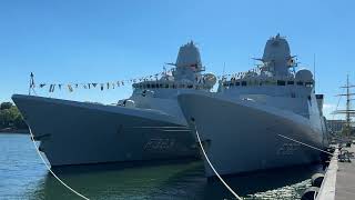 Danish frigates Peter Willemoes (F 362) and Niels Juel (F 363) Kiel naval base June 22, 2024