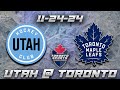 11-24-24 Utah Hockey Club vs Toronto Maple Leafs Game Audio | NHL LIVE Stream Gamecast & Chat