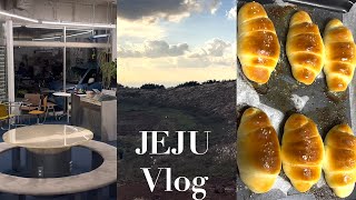 JEJU Vlog 찐제주 도민 맛집추천 l 안 가면 후회할 오름 I 와인바 I 비건 디저트샵 I 소금빵 만들기