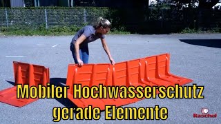 Mobiler Hochwasserschutz kinderleicht aufgebaut | patentierter Sandsack-Ersatz | Gerade | Boxwall