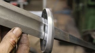 Forging a 864 layer pattern welded viking sword, part 3, forging the guard