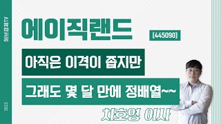 에이직랜드 (445090) - 아직은 이격이 좁지만 그래도 몇 달 만에 정배열~~