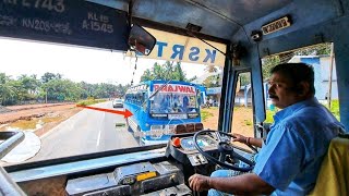 KERALA KSRTC ASHOK LEYLAND BUS MANGALORE TO KASARAGOD   SUPER FAST