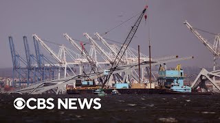 Largest crane on Eastern Seaboard arrives at Key Bridge collapse site