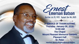 A Service of Thanksgiving for the Life of Ernest Batson