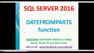 Datefromparts in sql | sql datefromparts examples