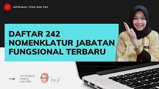 DAFTAR 242 NOMENKLATUR JABATAN FUNGSIONAL TERBARU DAN PERATURANNYA