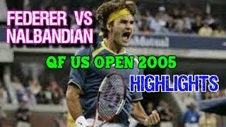 Federer v Nalbandian QF US Open 2005 Highlights