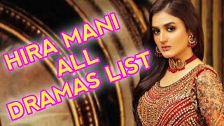 Hira Mani All Dramas List