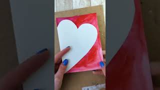 Fun valentine card idea! #watercolor #watercolorcard #valentines