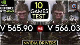 Nvidia Drivers (V 565.90 vs V 566.03) - Test In 10 Games - RTX 4060