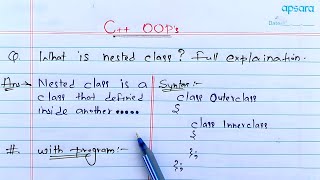 C++ Nested Class | Learn Coding