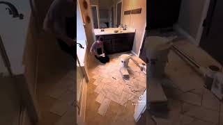 $70 DIY bathroom floor