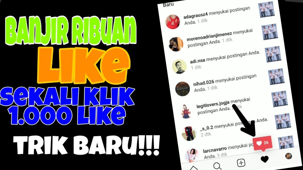 CARA MENAMBAH LIKE DI INSTAGRAM | GRATIS - YouTube