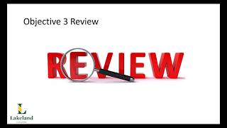 3B1, Chapter 9, Objective 3