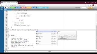 Insertion Sort Using loop and Recursion
