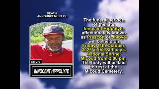 Innocent Hippolyte ~ Short Obituary