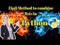 Merging two lists into a 2D list and a dictionary using zip() method in Python