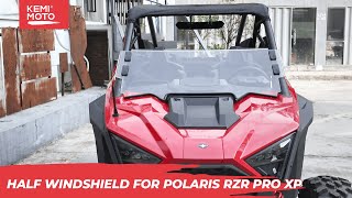 How To Install the Half Windshield for Polaris RZR PRO XP/4 2020  | Kemimoto