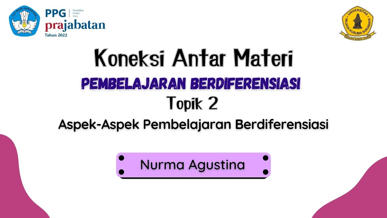 LMS Koneksi Antar Materi Pembelajaran Berdiferensiasi Topik 2 - YouTube