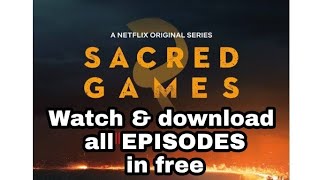 Sacred games 2 watch In free