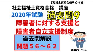 社会福祉士2020過去問9【障害者に対する支援と障害者自立支援制度】