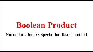 Discrete Mathematics - Boolean Product