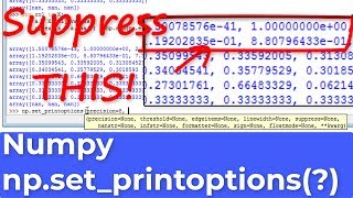 Numpy Turn Off Scientific Notation